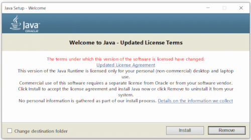 JAVA Installation Permission